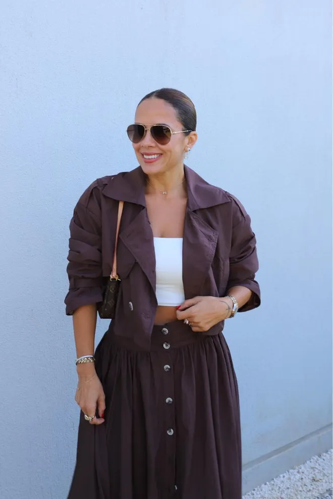 Cream Rouge Brown Casual Elegant Streetwear Vintage Coat Wholesale Clothing Winter