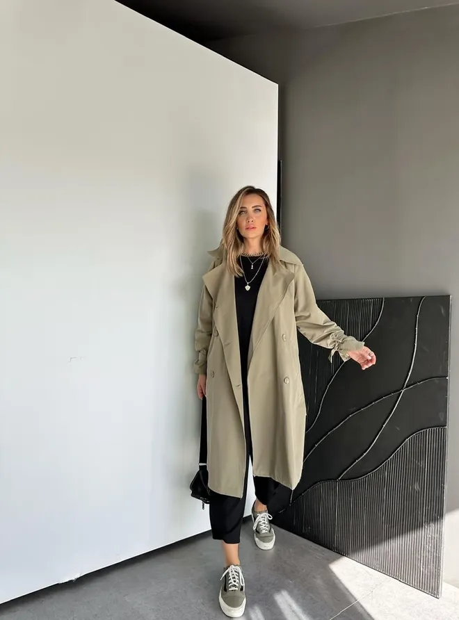 Cream Rouge F03K52114006 Trench Maxi Nadrozmerný Veľkoobchod s oblečením 0