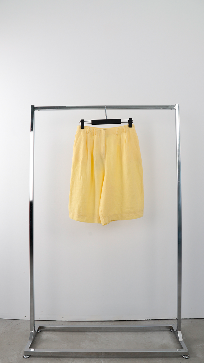 Cream Rouge Κίτρινο Casual Vintage Παντελόνι Culottes Χονδρικό εμπόριο ενδυμάτων Απλό