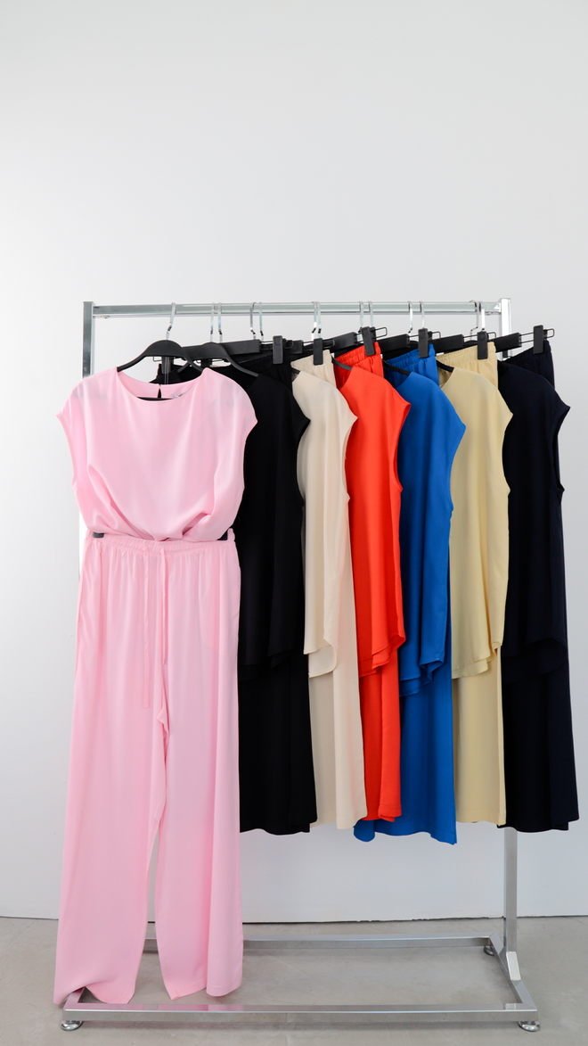 Cream Rouge Μπλούζα Μπλε Καθημερινή Κομψή Με Μανίκια Καπέλου Χονδρικό εμπόριο ενδυμάτων 1