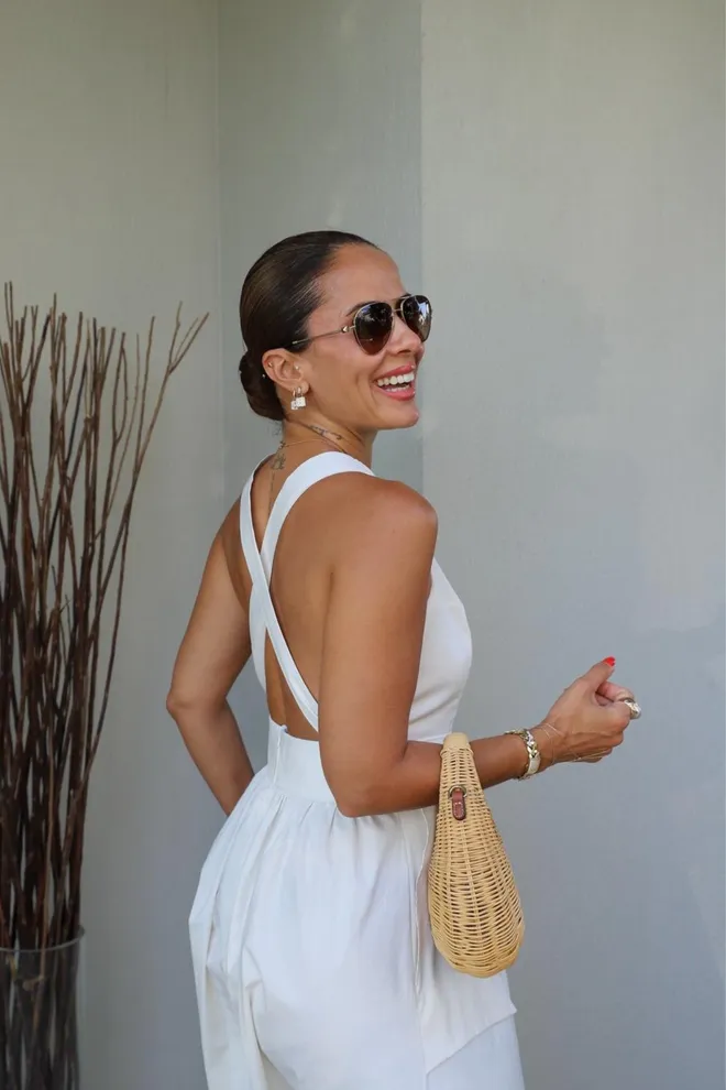 Cream Rouge White Fit And Flare Midi Dress Wholesale Clothing Summer