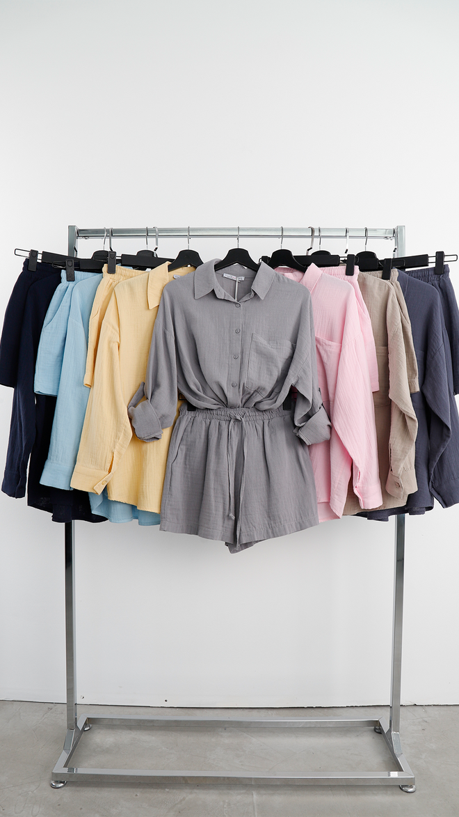 Cream Rouge Lacivert Gündelik Sweat Şort İp Büzgülü Ve Yan Cepli Toptan Giyim 1