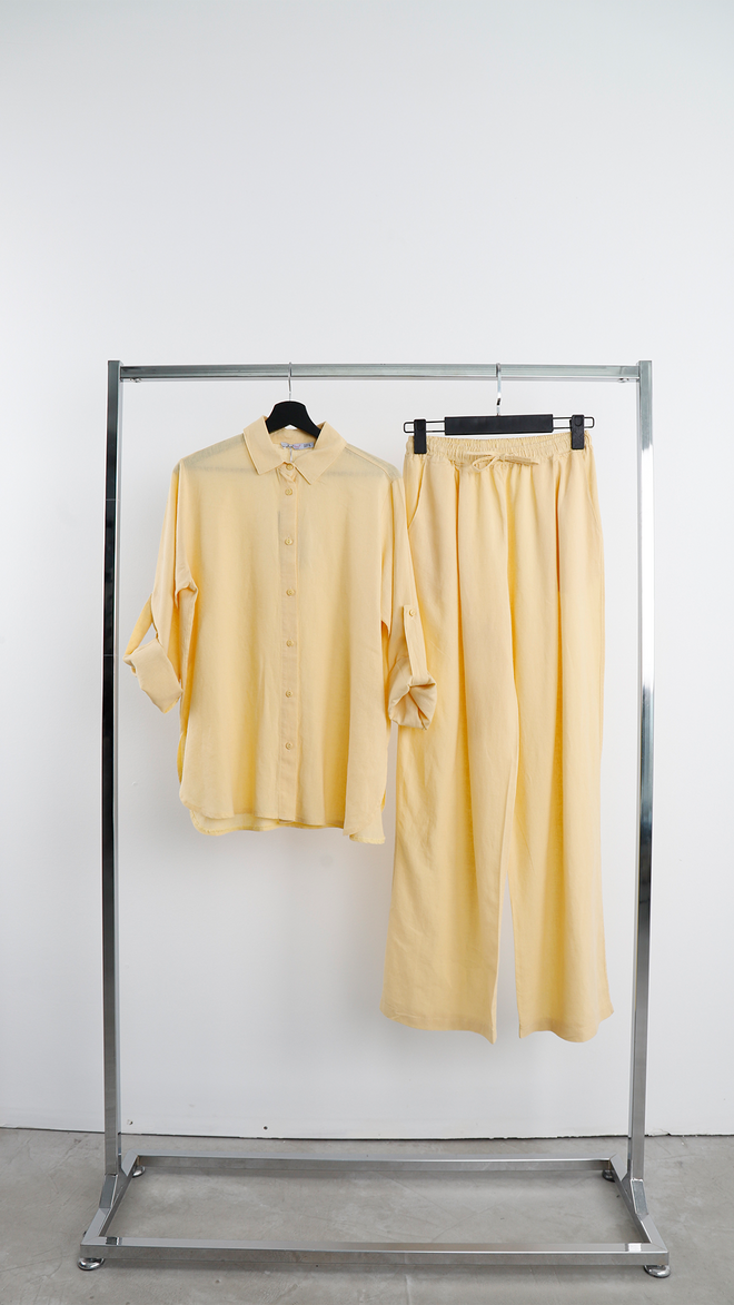 Cream Rouge Chemise Beige – Modeste Décontractée Manches Longues Col Polo Vêtements en gros Modeste