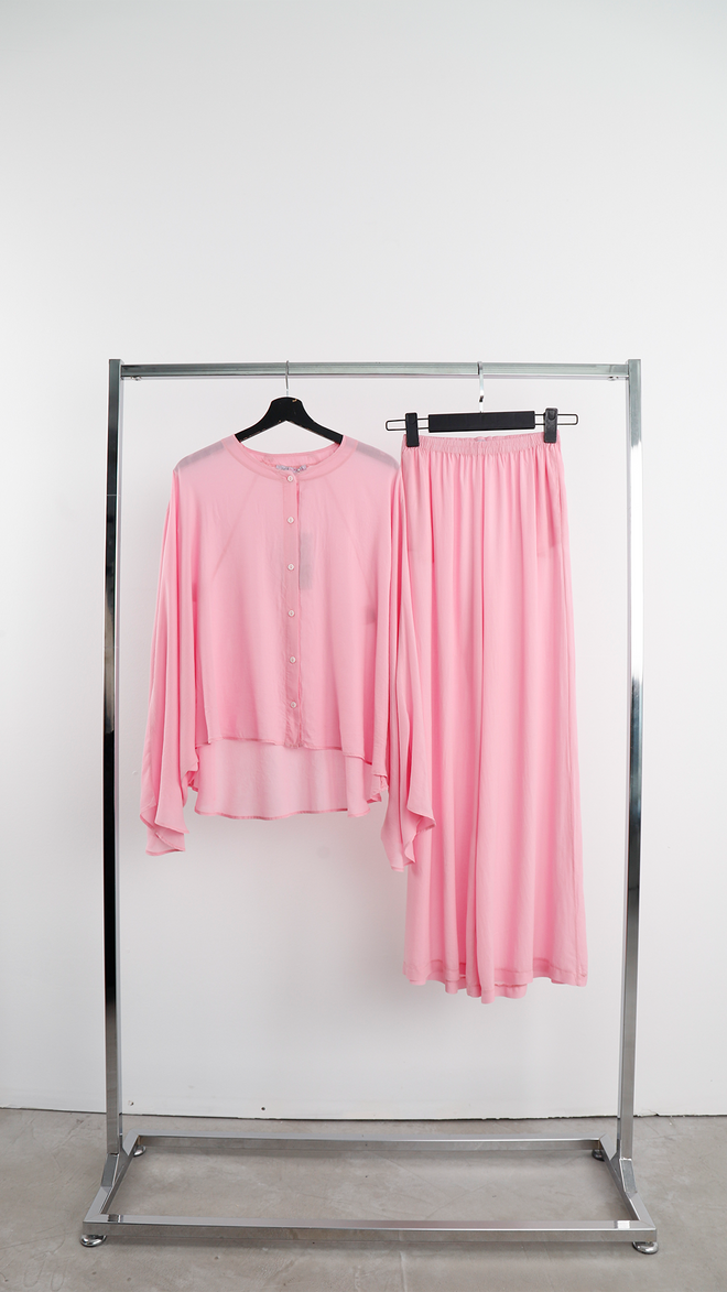 Cream Rouge Chemise Rose Modeste Décontractée Élégante Vêtements en gros Modeste