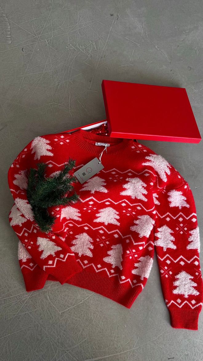 Cream Rouge Maglione Rosso Casual Annata Abbigliamento all'ingrosso Casuale