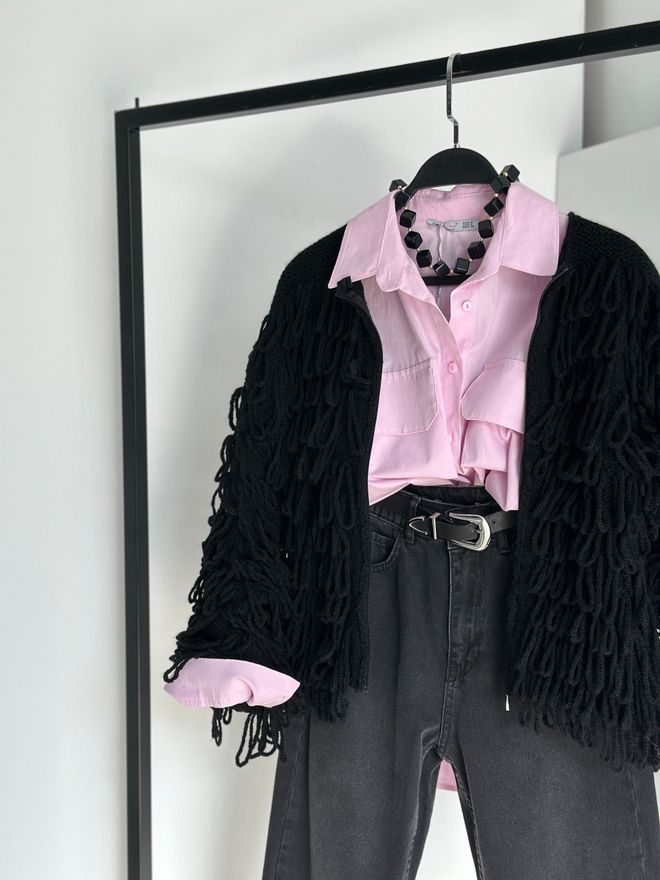 Cream Rouge F05k52108005 Strickjacke Mit Quaste Großhandelskleidung 0