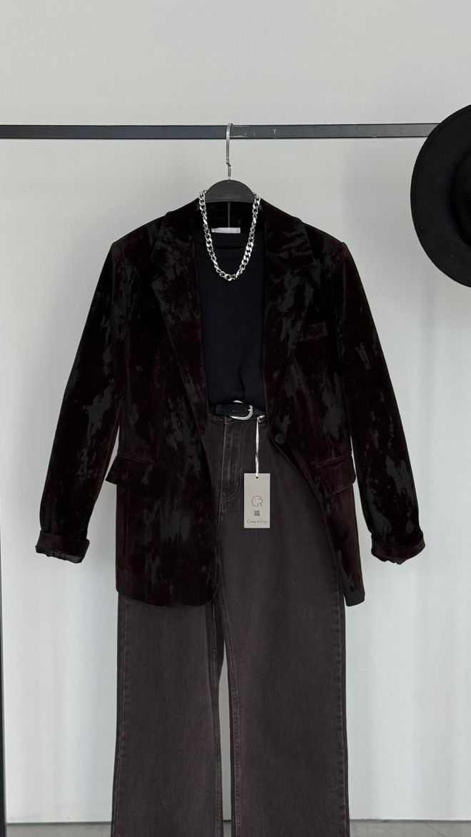 Cream Rouge Crna Blejzer Jakna Jednoredna Veleprodaja odjeće Ležerni