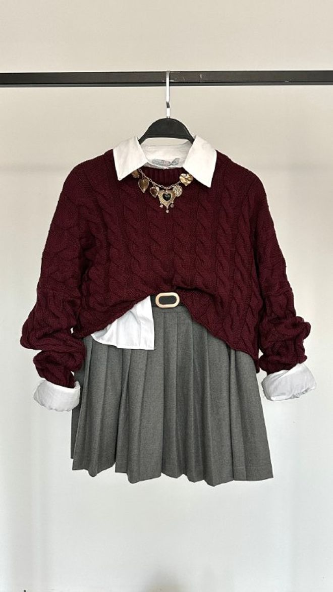 Cream Rouge Pantaloni Mom Grigi A Vita Alta Con Gamba Svasata Abbigliamento all'ingrosso Casuale