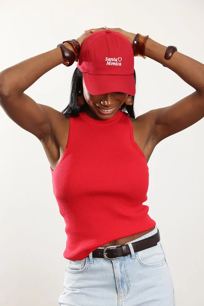 Cream Rouge 32 0001 Tank Top With Ribbed Wholesale Clothing 0