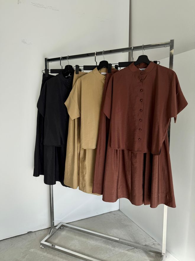 Cream Rouge Siyah Tesettür Gündelik Zarif Resmi Takım Toptan Giyim Tesettür