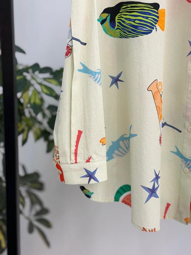 Cream Rouge Yellow Casual Buttoned Polo Neck Shirt Wholesale Clothing Summer