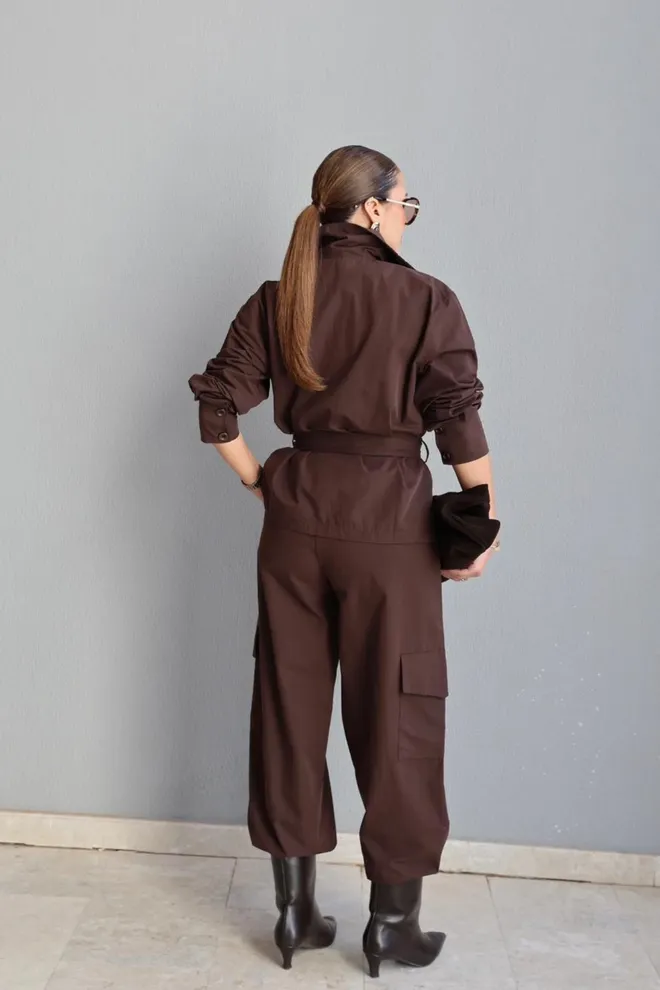 Cream Rouge Brown Elegant Single Breasted Blazer Jacket Wholesale Clothing 1