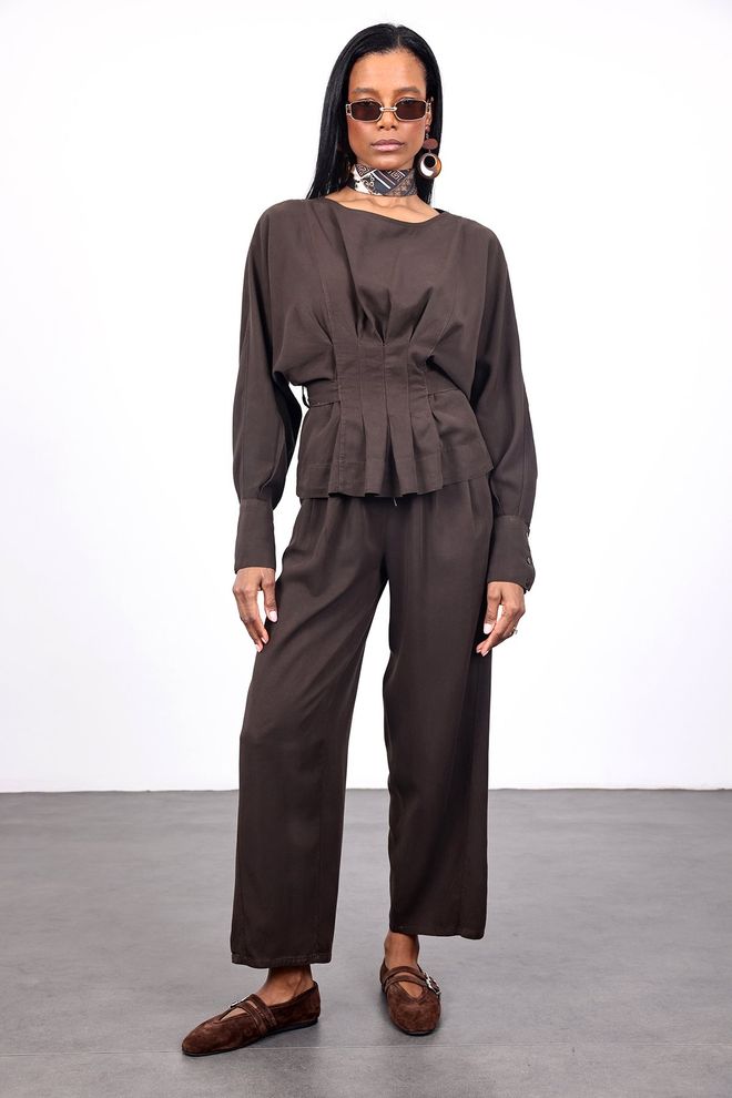 Cream Rouge Brown Elegant Formal Vintage Shirt Wholesale Clothing Vintage