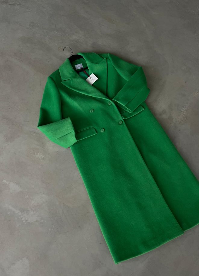 Cream Rouge Двубортное Пальто Зеленый Оптовая продажа одежды Скромный