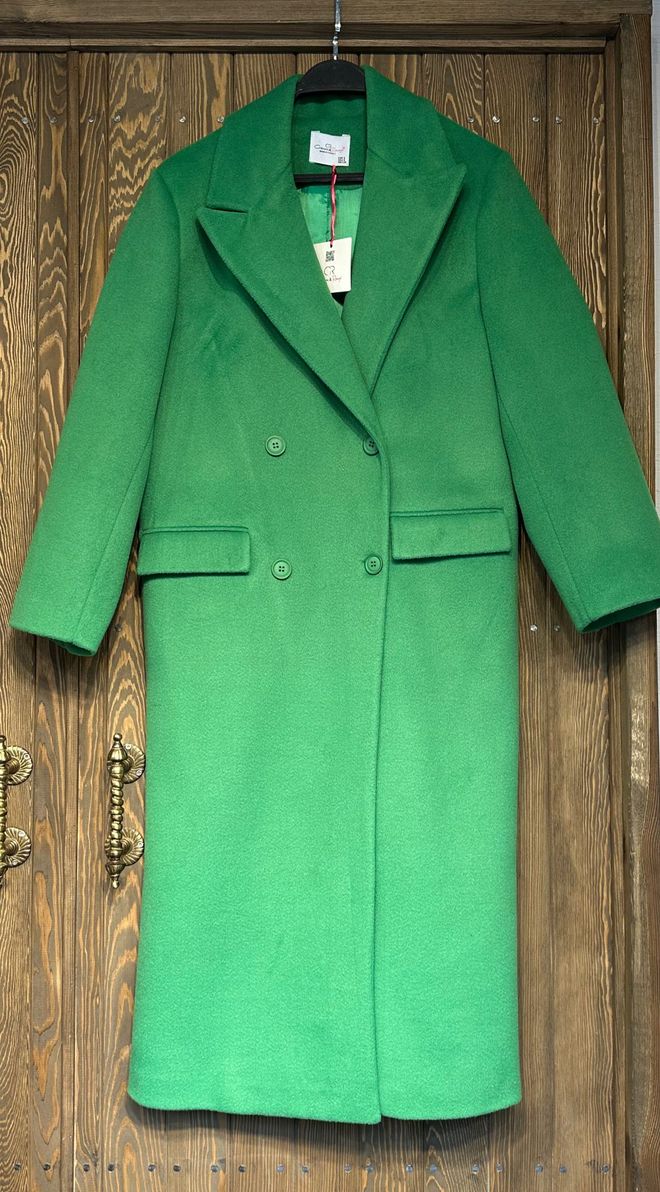 Cream Rouge Двубортное Пальто Зеленый Оптовая продажа одежды Скромный
