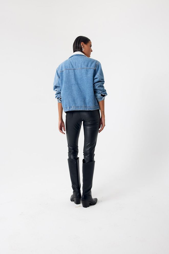 Cream Rouge جاكيت من الدنيم بتفاصيل فخمة أزرق ملابس بالجملة قطن