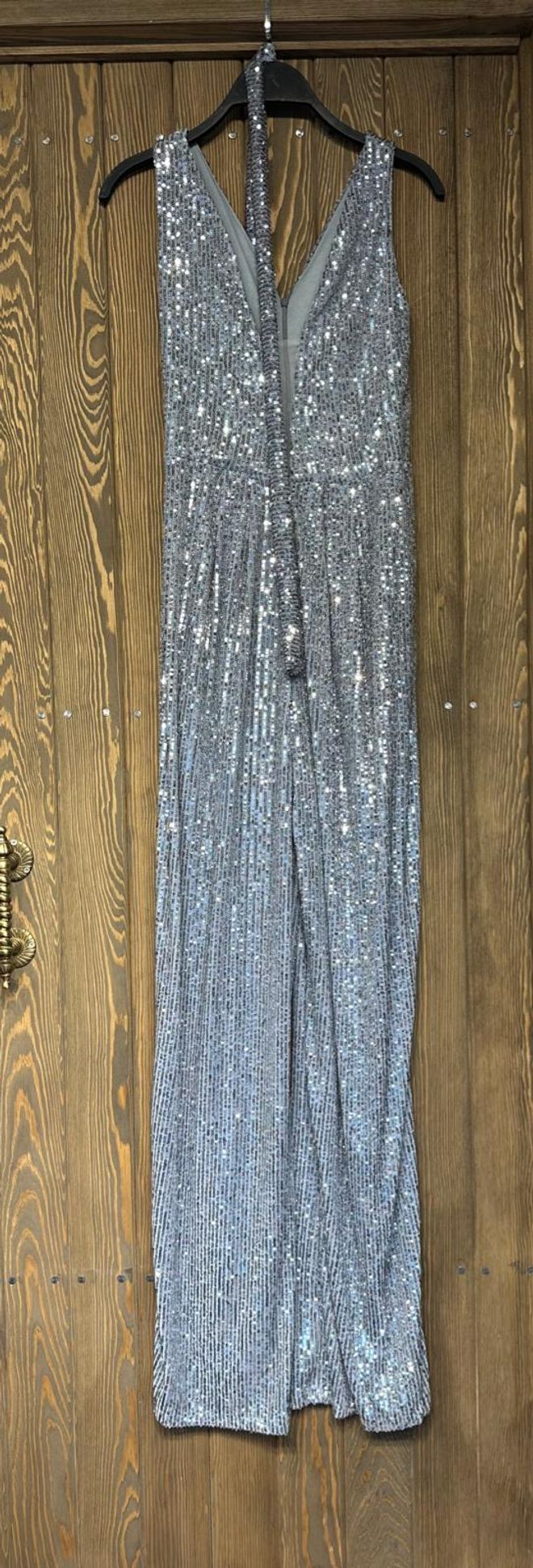 Cream Rouge V Neck Jumpsuit Gray Wholesale Clothing Sexy