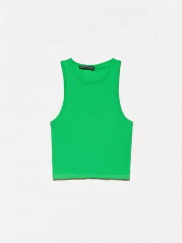 Ένα μοντέλο χονδρικής πώλησης ρούχων φοράει  Bustier - Ανοιχτό πράσινο
, τούρκικο Bustier χονδρικής πώλησης από Ilia