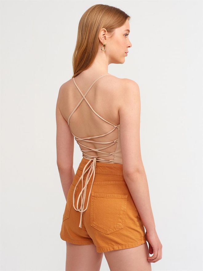 Ilia Shorts Mustard Wholesale Clothing Cotton