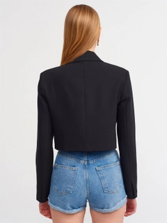 Veleprodajni model oblačil nosi 16487 - Jean Shorts - Blue, turška veleprodaja Denim kratke hlače od Dilvin
