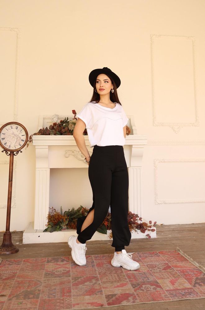 EDELLE Pantaloni Neri Da Donna Edelle Abbigliamento all'ingrosso Casuale