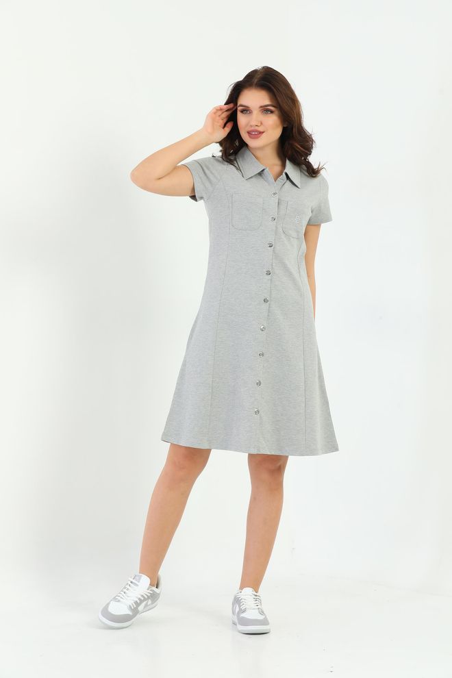 EDELLE Vestido Casual Com Botões Pike Roupas por atacado Primavera