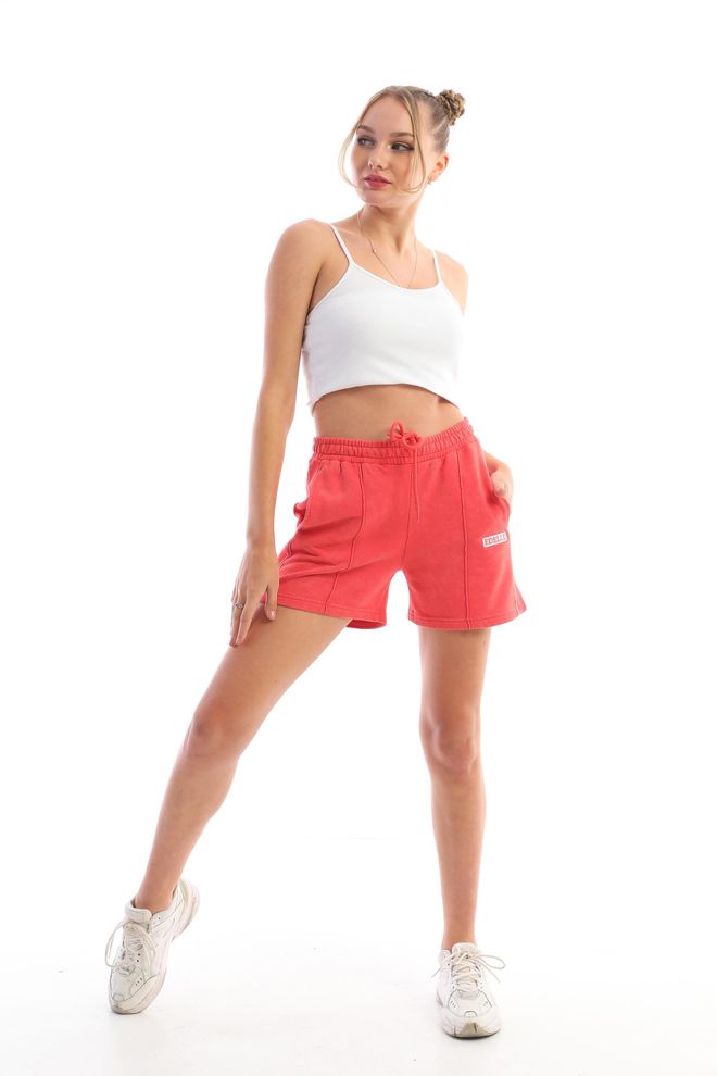 EDELLE Red Mini Women Shorts Wholesale Clothing Cotton