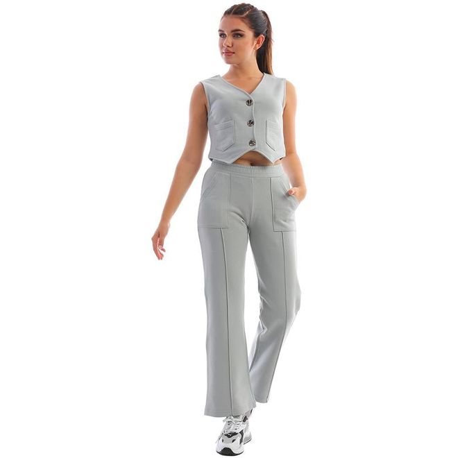 EDELLE Tuta Sportiva Edelle Grey Gilet Abbigliamento all'ingrosso Casuale