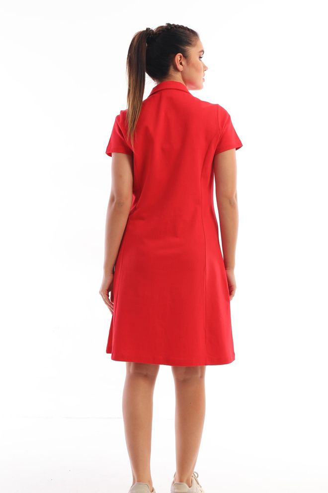 EDELLE فستان إيديل ريد بايك بأزرار كاجوال ملابس بالجملة 4