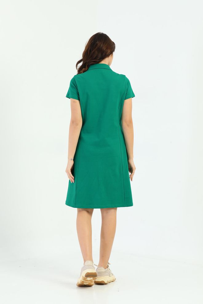 EDELLE فستان إيديل جرين بايك بأزرار كاجوال ملابس بالجملة ربيع