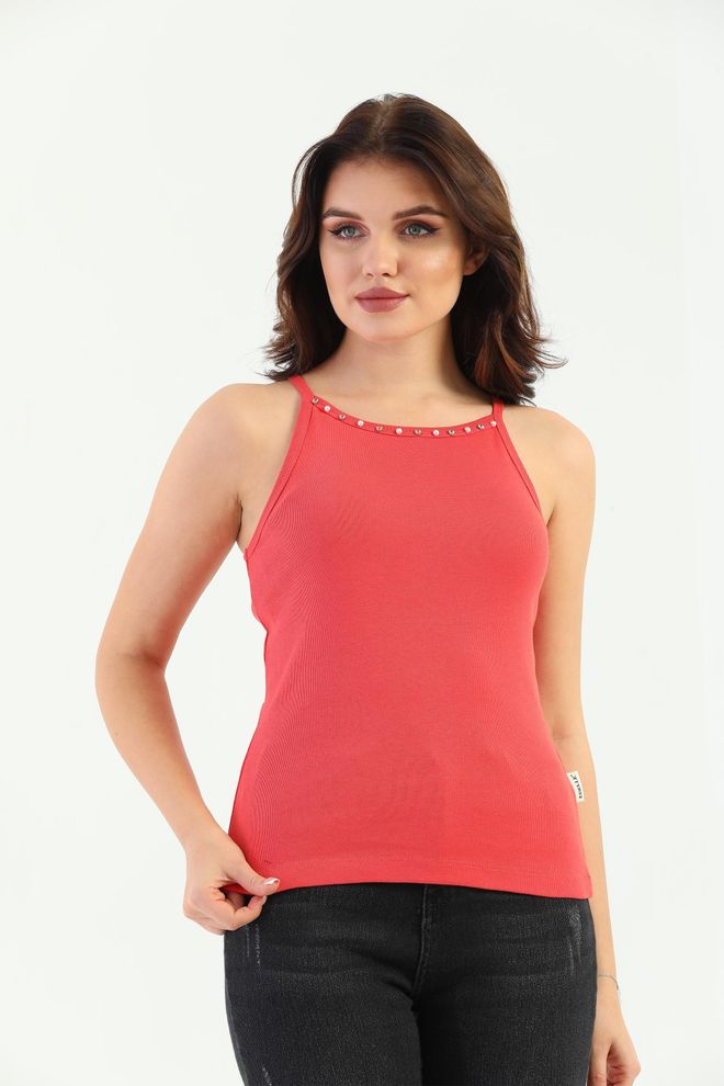 EDELLE Edelle Pomegranate Stone Tanktop Met Geborduurde Bandjes Voor Dames Groothandel Kleding 0