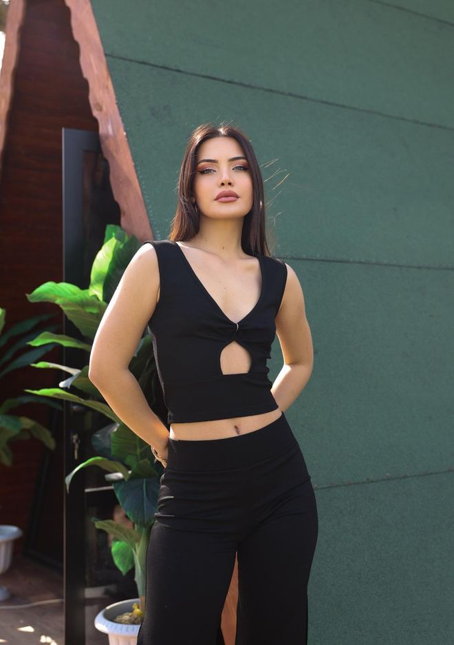 EDELLE Camiseta Sin Mangas Edelle Black Para Mujer Ropa al por mayor 0