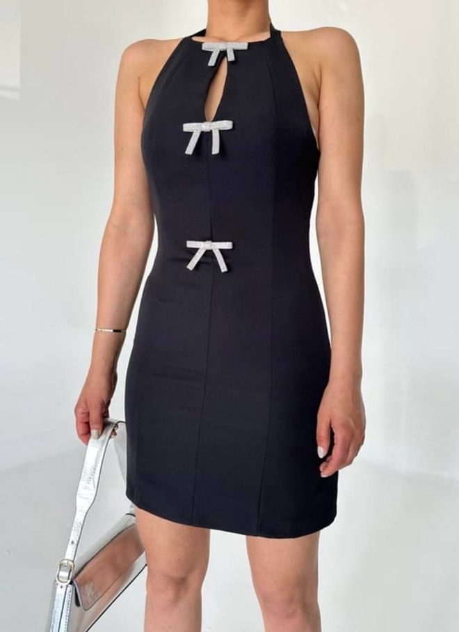 ESPADA Kleid Schwarz Großhandelskleidung Elegant