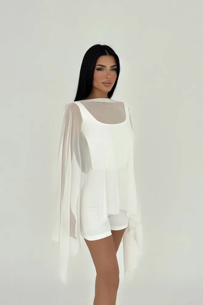 EYYO ATELIER White Basic Jumpsuit Wholesale Clothing Elegant