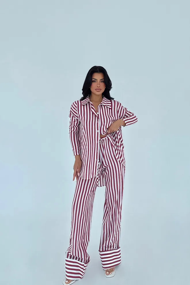 EYYO ATELIER Traje De Pantalón Rojo Ropa al por mayor Casual