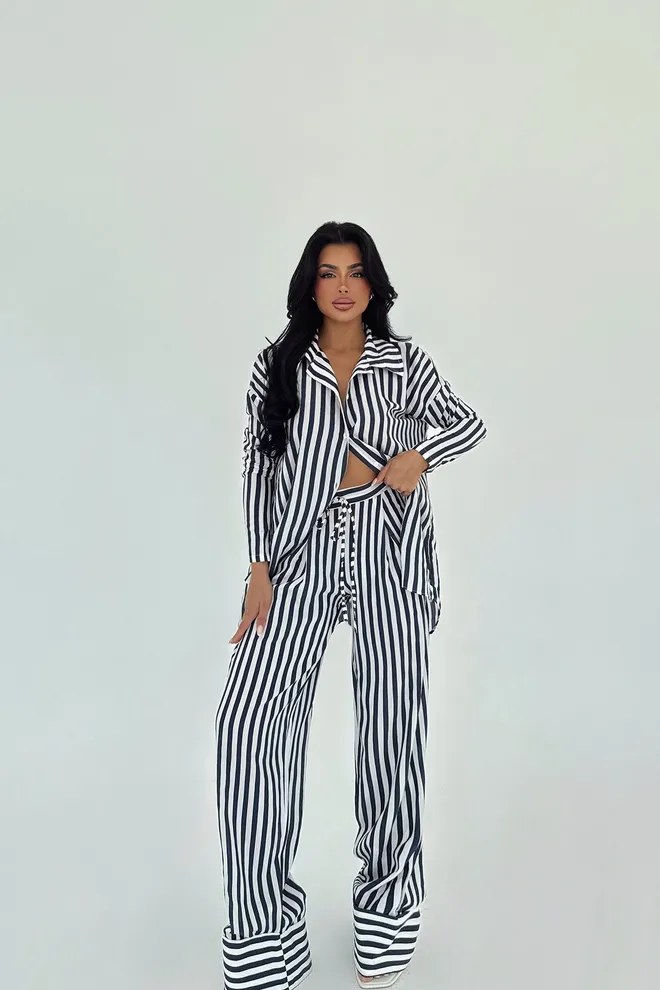 EYYO ATELIER Traje De Pantalón Azul Marino Ropa al por mayor Casual