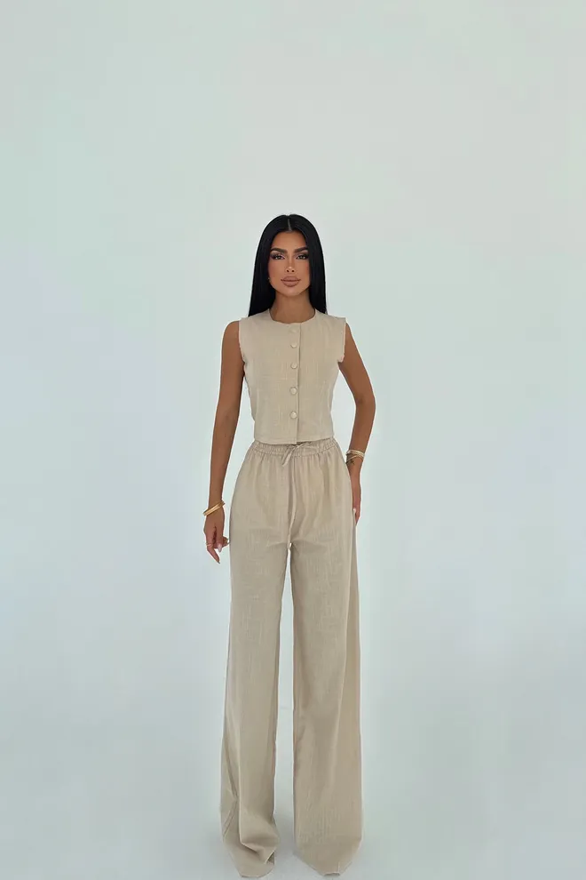 EYYO ATELIER Μπεζ Casual Κομψό Επίσημο Ταγέρ Χονδρικό εμπόριο ενδυμάτων Casual