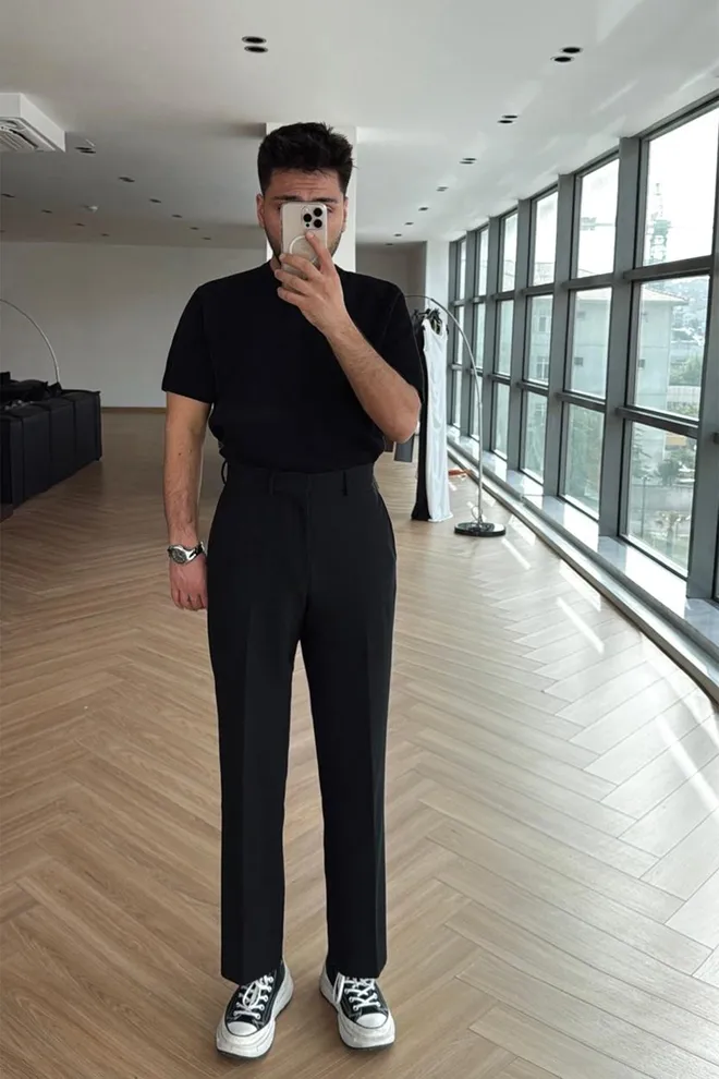 EYYO ATELIER Black Cigarette Pants Wholesale Clothing 1