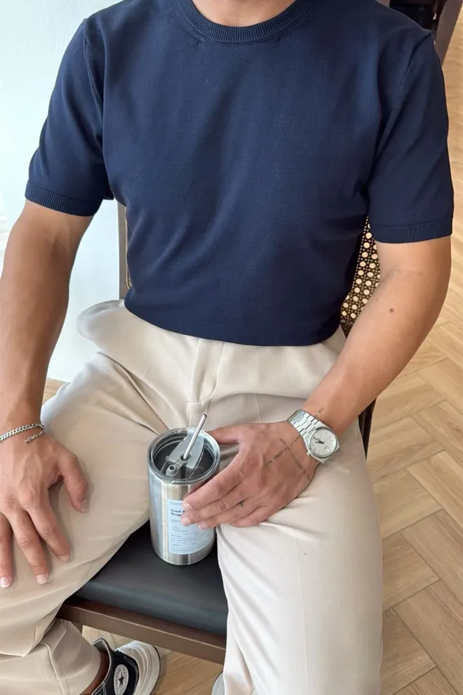 EYYO ATELIER Πουκάμισο Casual Preppy Σε Μπλε Μαρέν Χονδρικό εμπόριο ενδυμάτων Casual