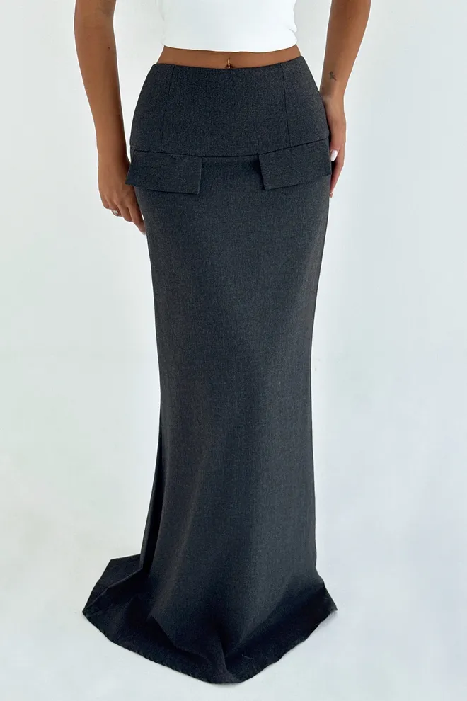 EYYO ATELIER Black Elegant Mermaid Maxi Skirt Wholesale Clothing 1