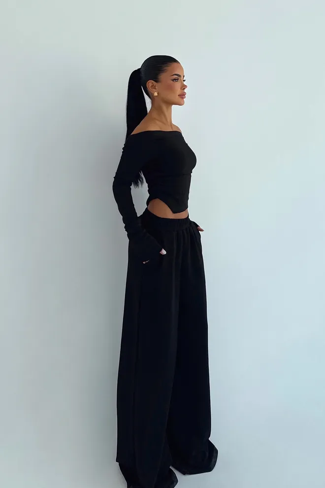 EYYO ATELIER Juodas Elegantiškas Ir Seksualus Rinkinys Didmeninė prekyba drabužiais Vasara