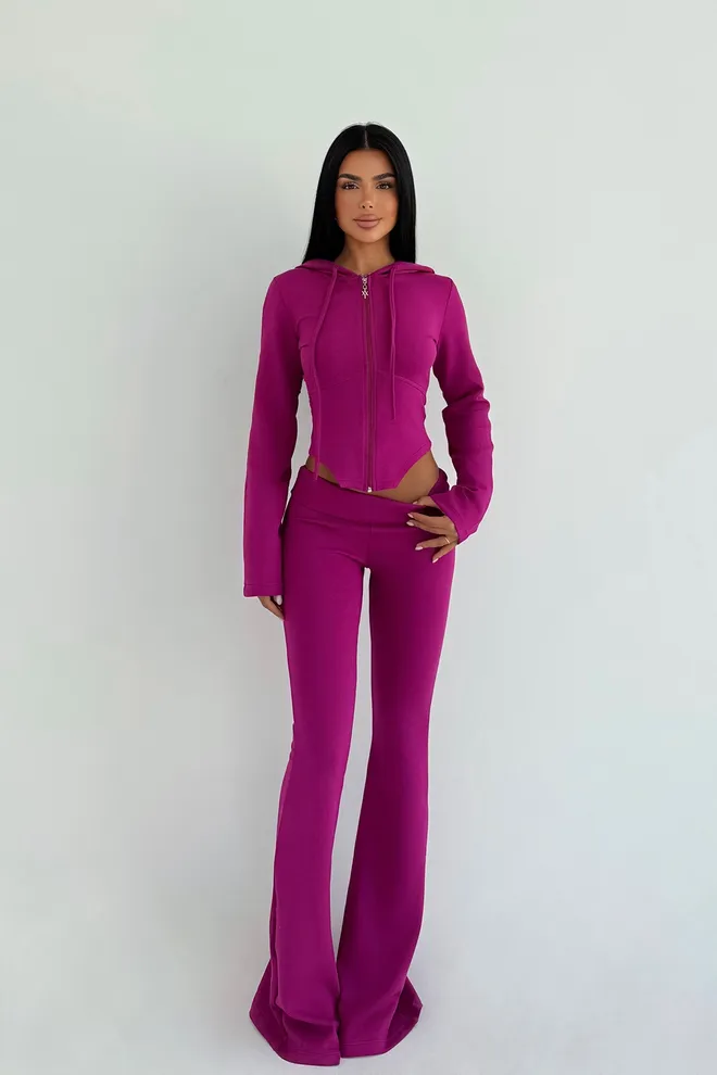 EYYO ATELIER Conjunto Casual Deporte Sexy Fucsia Ropa al por mayor Casual