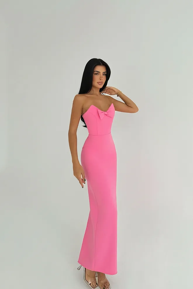 EYYO ATELIER Pink Sexy Elegant Glam Bodycon Dress Wholesale Clothing Sexy