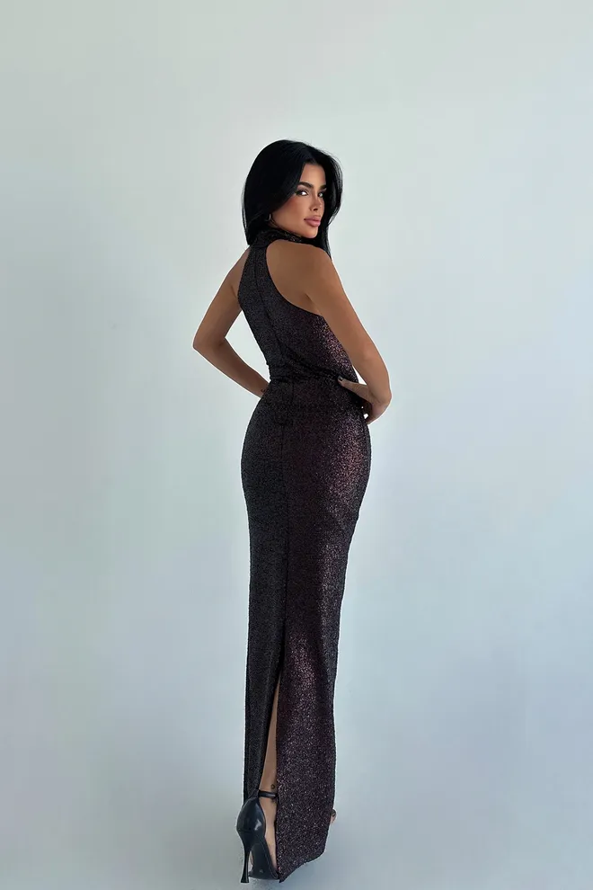 EYYO ATELIER Красное Блестящее Платье С Пайетками Оптовая продажа одежды Вечер