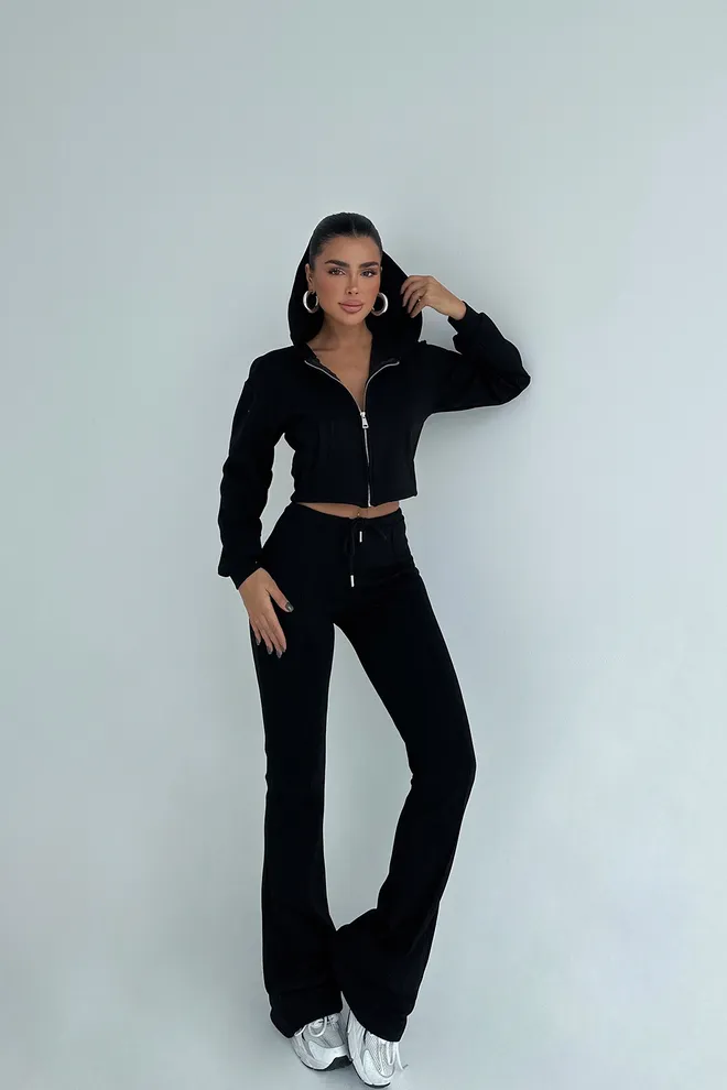 EYYO ATELIER Μαύρο Slim Fit Καθημερινό Αθλητικό Streetwear Ταγέρ Χονδρικό εμπόριο ενδυμάτων Casual