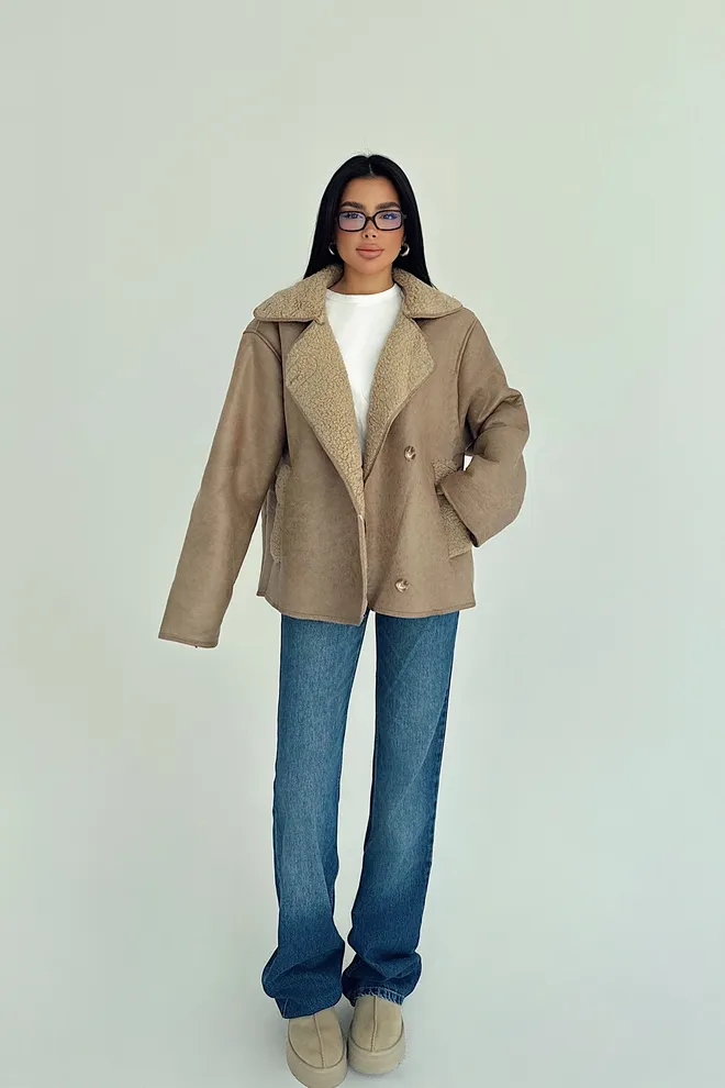 EYYO ATELIER Μπεζ Casual Vintage Μπουφάν Χονδρικό εμπόριο ενδυμάτων 1
