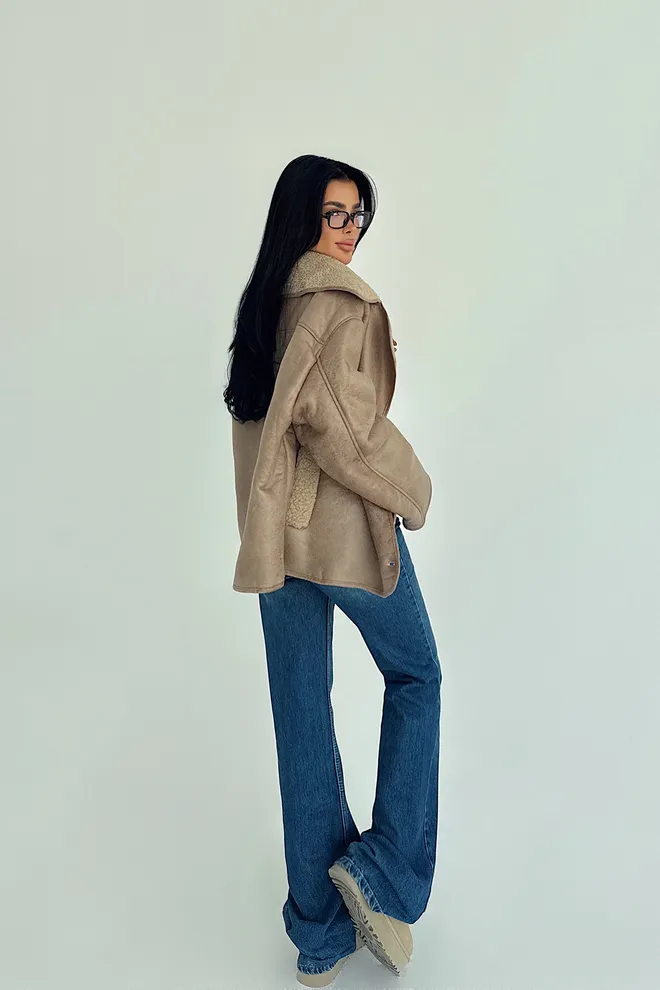 EYYO ATELIER Μπεζ Casual Vintage Μπουφάν Χονδρικό εμπόριο ενδυμάτων Σαλόνι