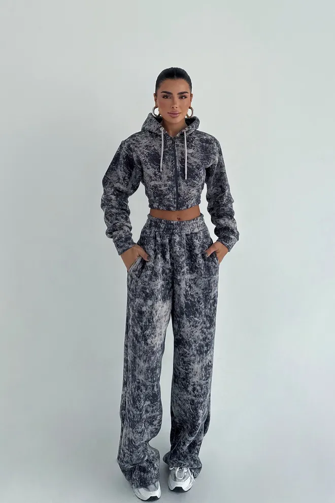 EYYO ATELIER Tuta Sportiva Con Motivo Smoke Joelle Abbigliamento all'ingrosso 0