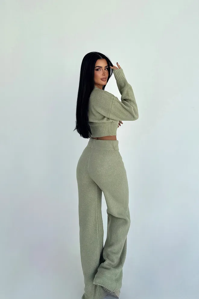 EYYO ATELIER Green Elegant Casual Suit Wholesale Clothing Lounge