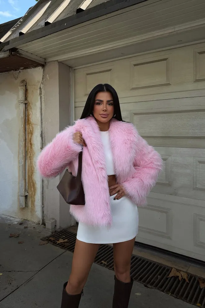 EYYO ATELIER Pink Glam Fur Jacket Χονδρικό εμπόριο ενδυμάτων undefined